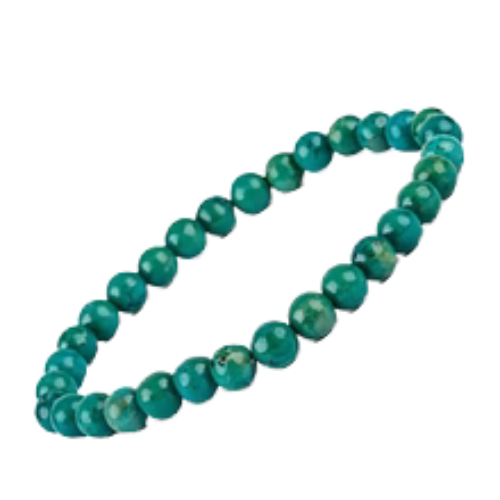 Natural Green Turquoise Stone Bracelet for Inner Peace & Positivity Perfect for Men Women & Kids