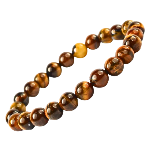 Brown Tiger Eye Stone Bracelet – Certified Healing Stone for Will Power, Focus & Protection