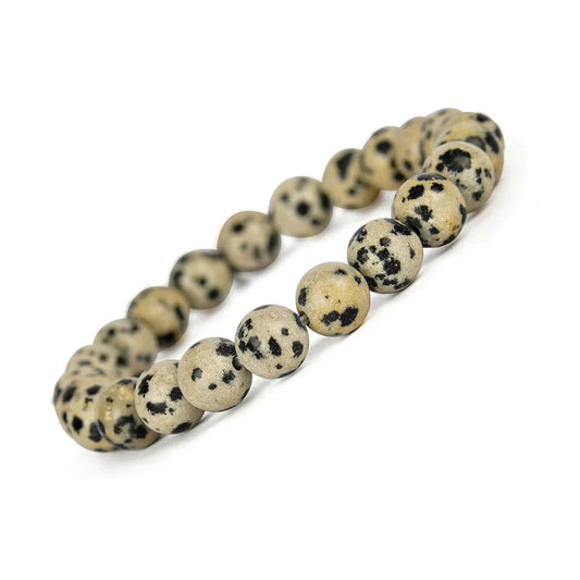 Dalmatian Jasper Bracelet - Helps in Joy, Positivity, and Emotional Balance - Suitable for Unisex