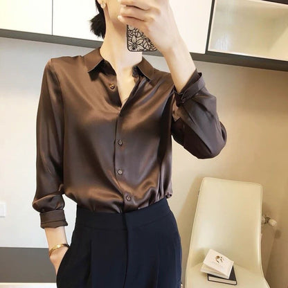 Minimal Chic Satin Shirt