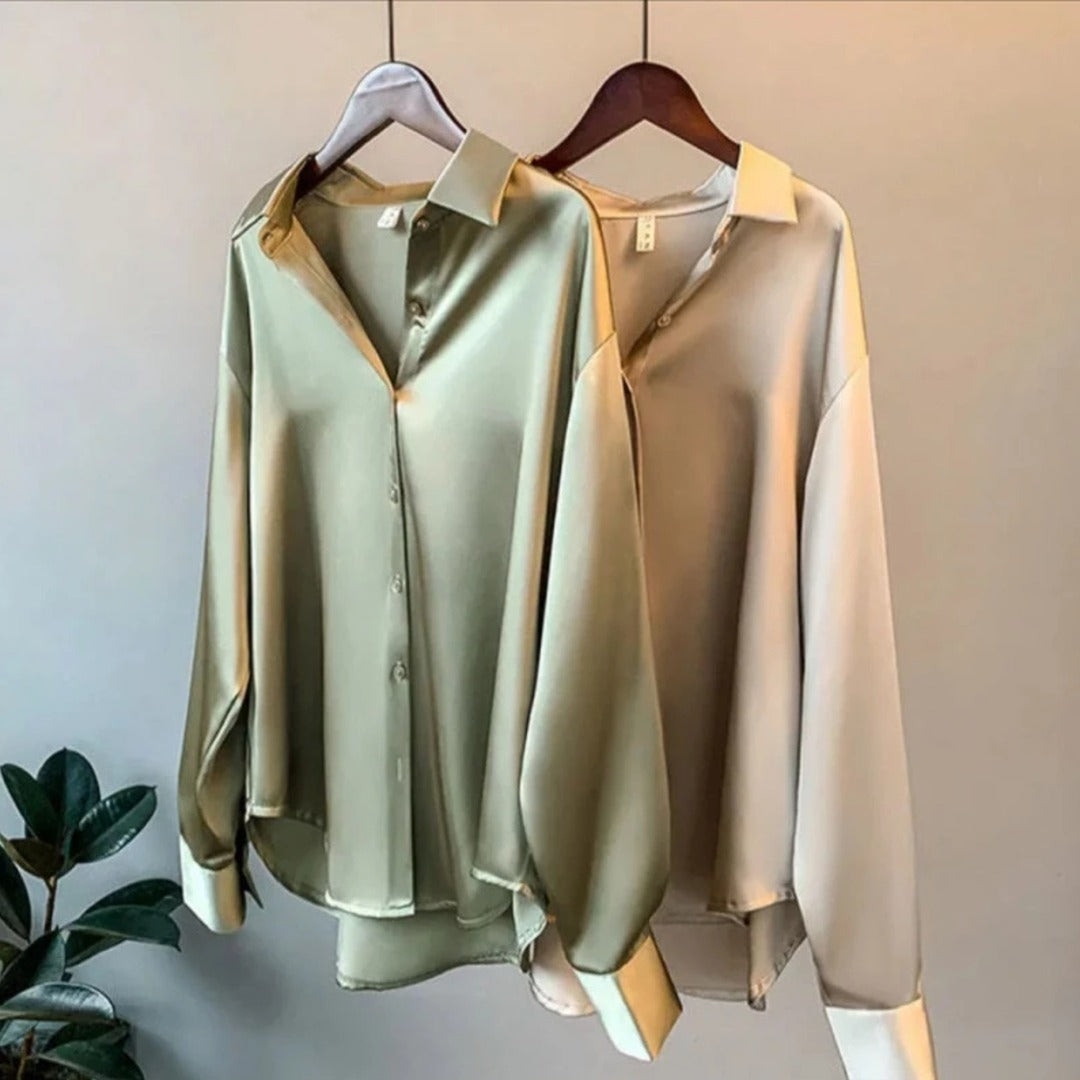 Minimal Chic Satin Shirt