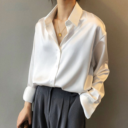 Minimal Chic Satin Shirt