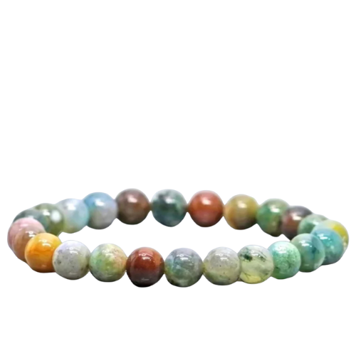Indian Agate Bracelet – Healing Stone Jewelry for Grounding, Protection & Emotional Balance