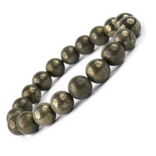 Pyrite Bracelets for Wealth – Reiki Healing Stones | Unisex Handcrafted Jewelry